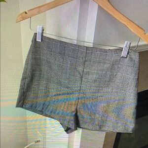 Gray Plaid Women's Shorts